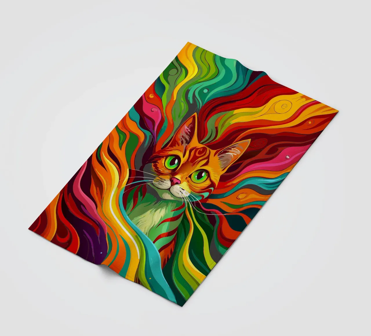 gatto vettore fullcolor coperta in pile da onelife