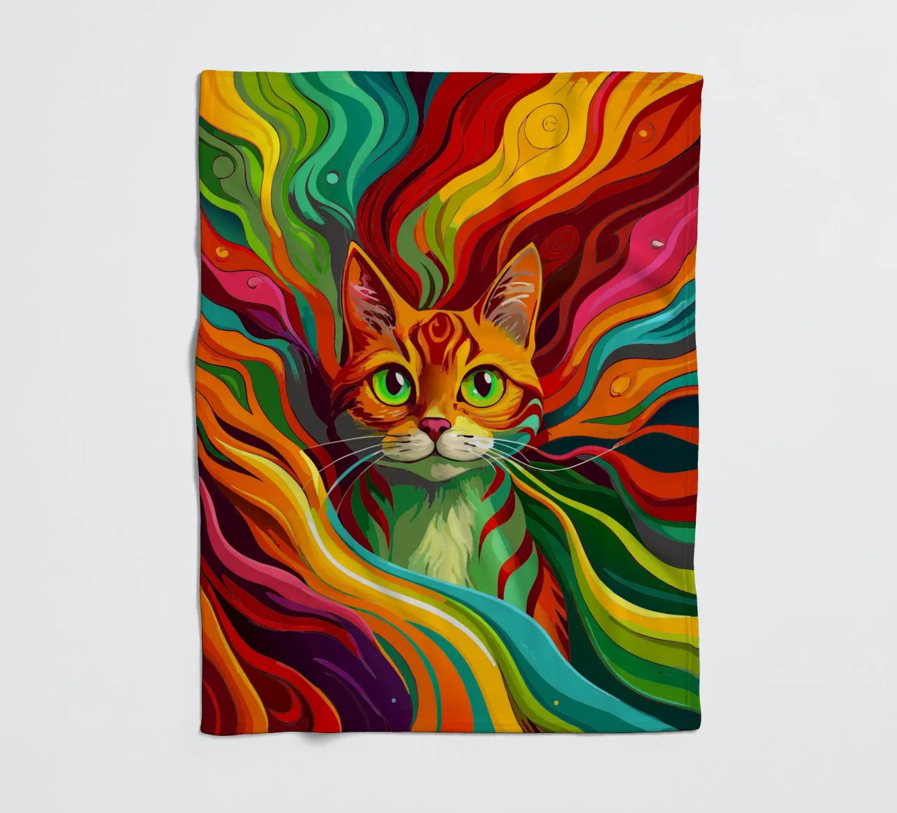 gatto vettore fullcolor coperta in pile da onelife