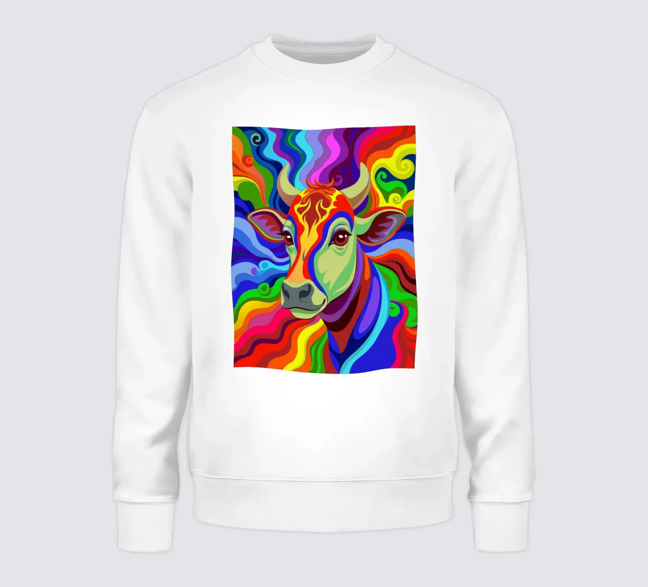 mucca vettore fullcolor felpa da onelife