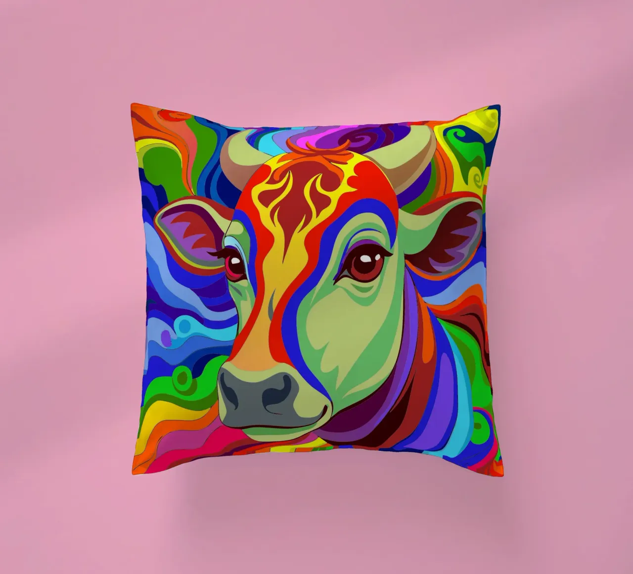 mucca vettore fullcolor cuscino da onelife
