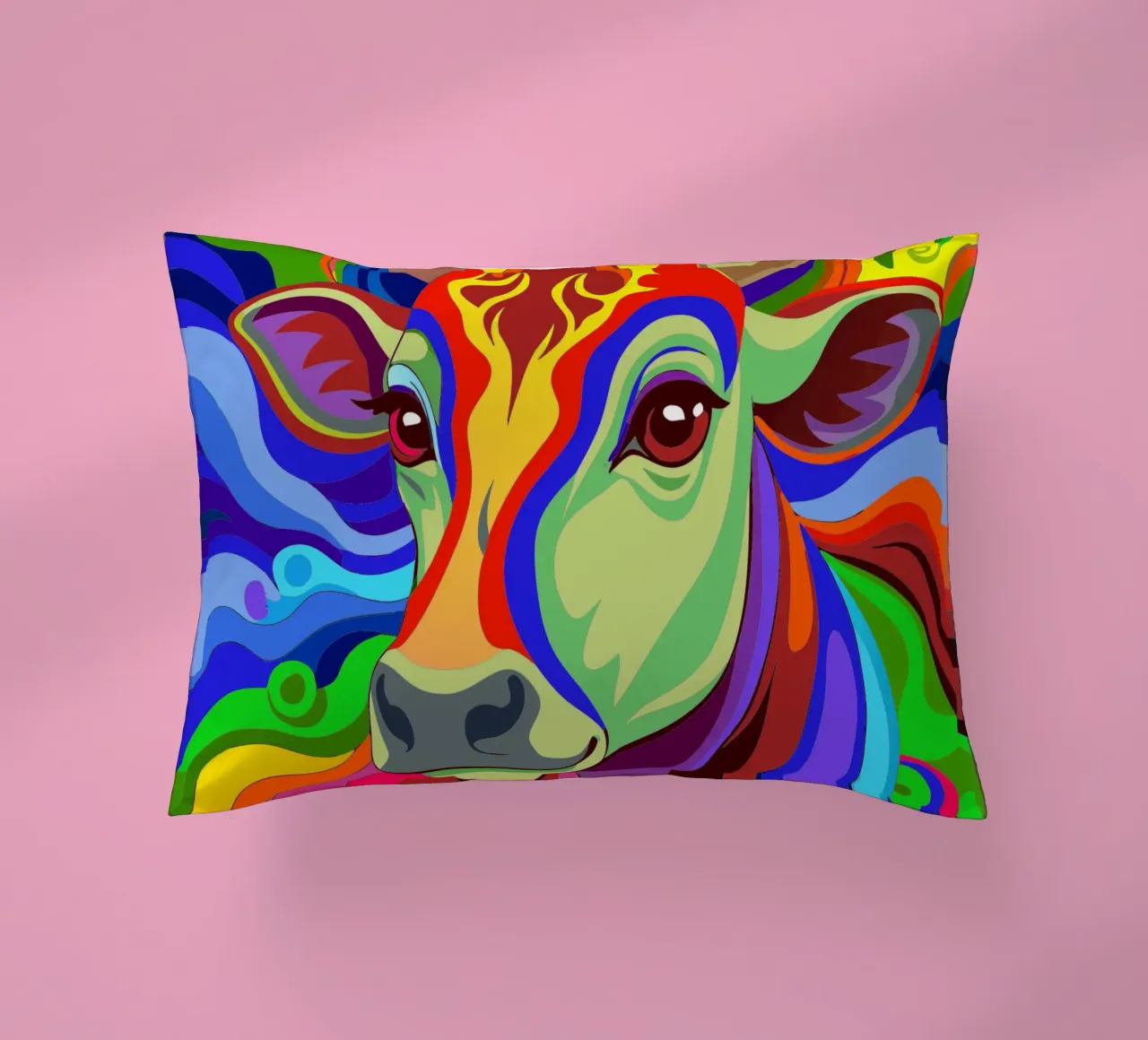 mucca vettore fullcolor cuscino da onelife