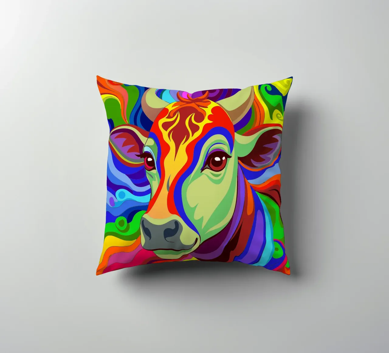 mucca vettore fullcolor cuscino da onelife