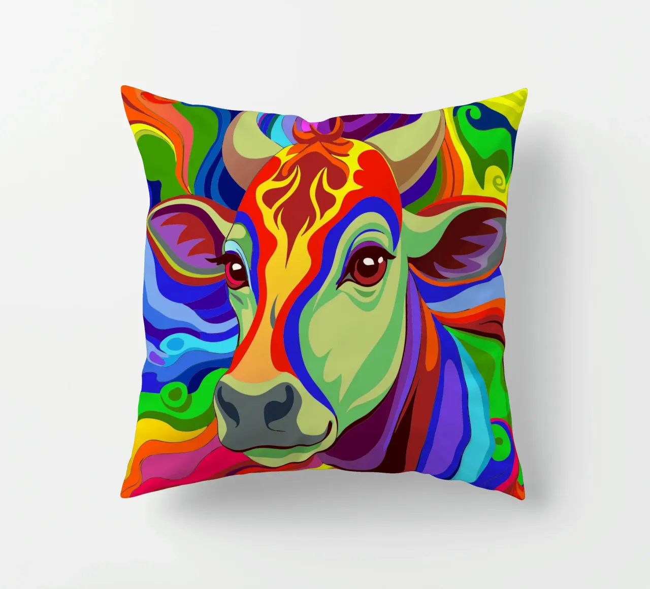 mucca vettore fullcolor cuscino da onelife