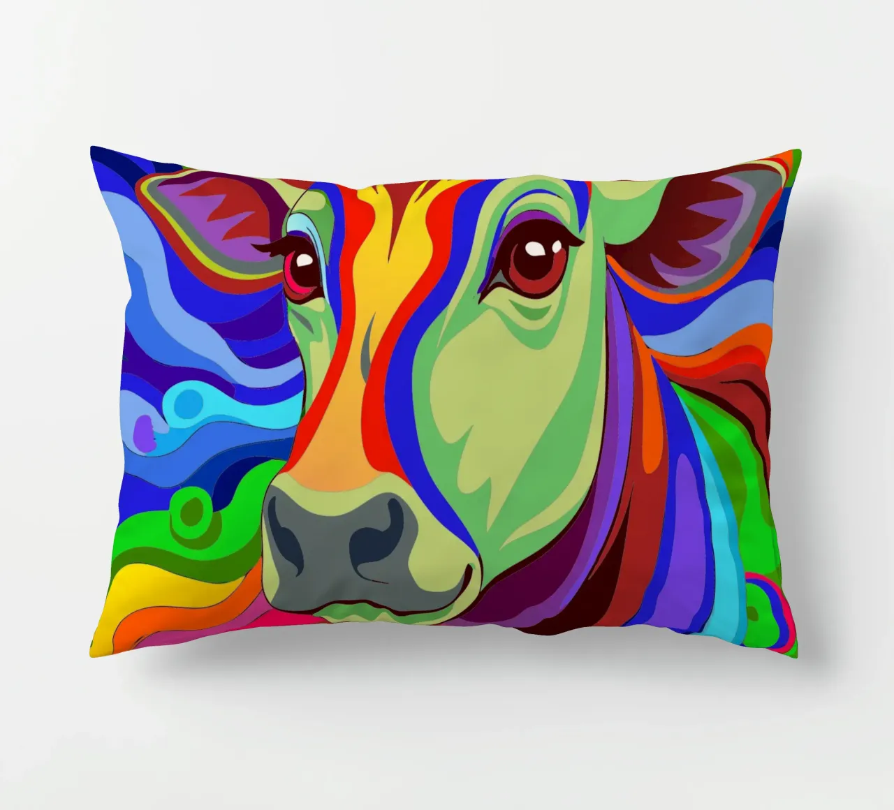 mucca vettore fullcolor cuscino da onelife