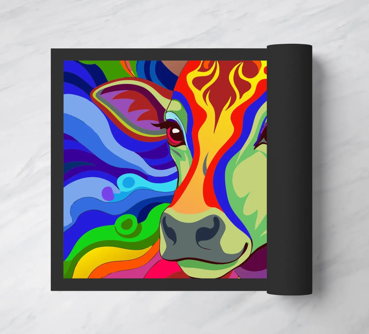mucca vettore fullcolor zerbino da onelife