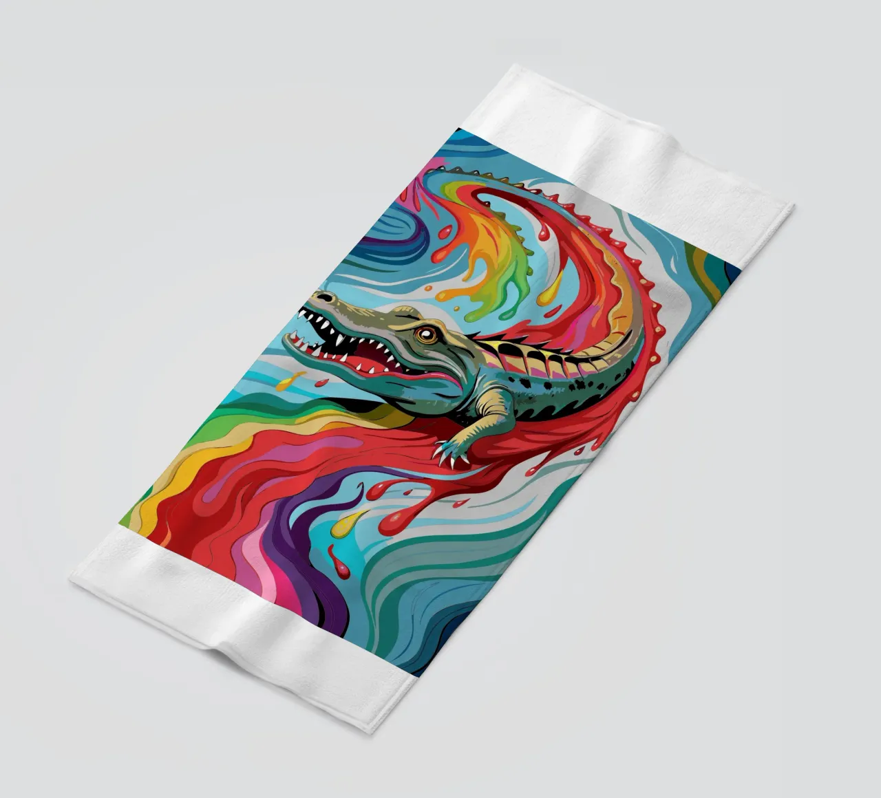 cocodrilo vector fullcolor toalla de playa de onelife