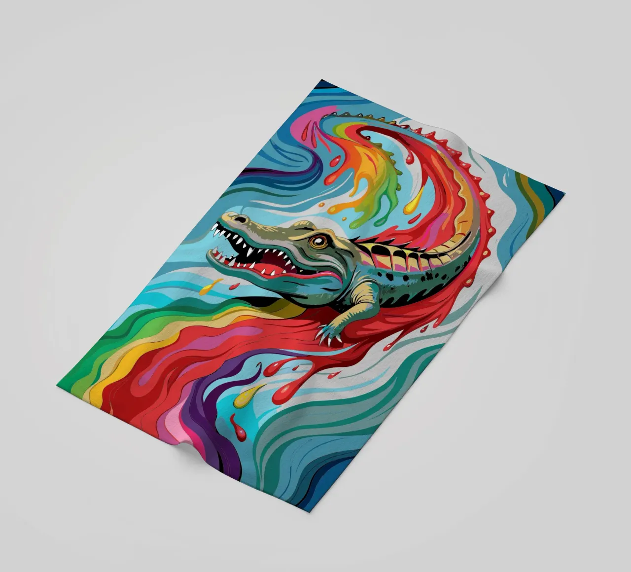cocodrilo vector fullcolor toalla de playa de onelife