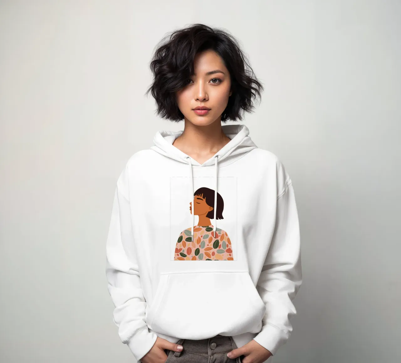 Profilo del maglione floreale felpa con cappuccio da Peak Delusion