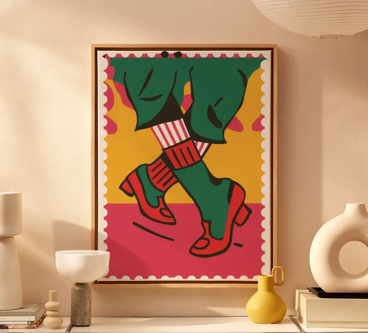 Postzegel mode canvas met Baklijst van Peak Delusion