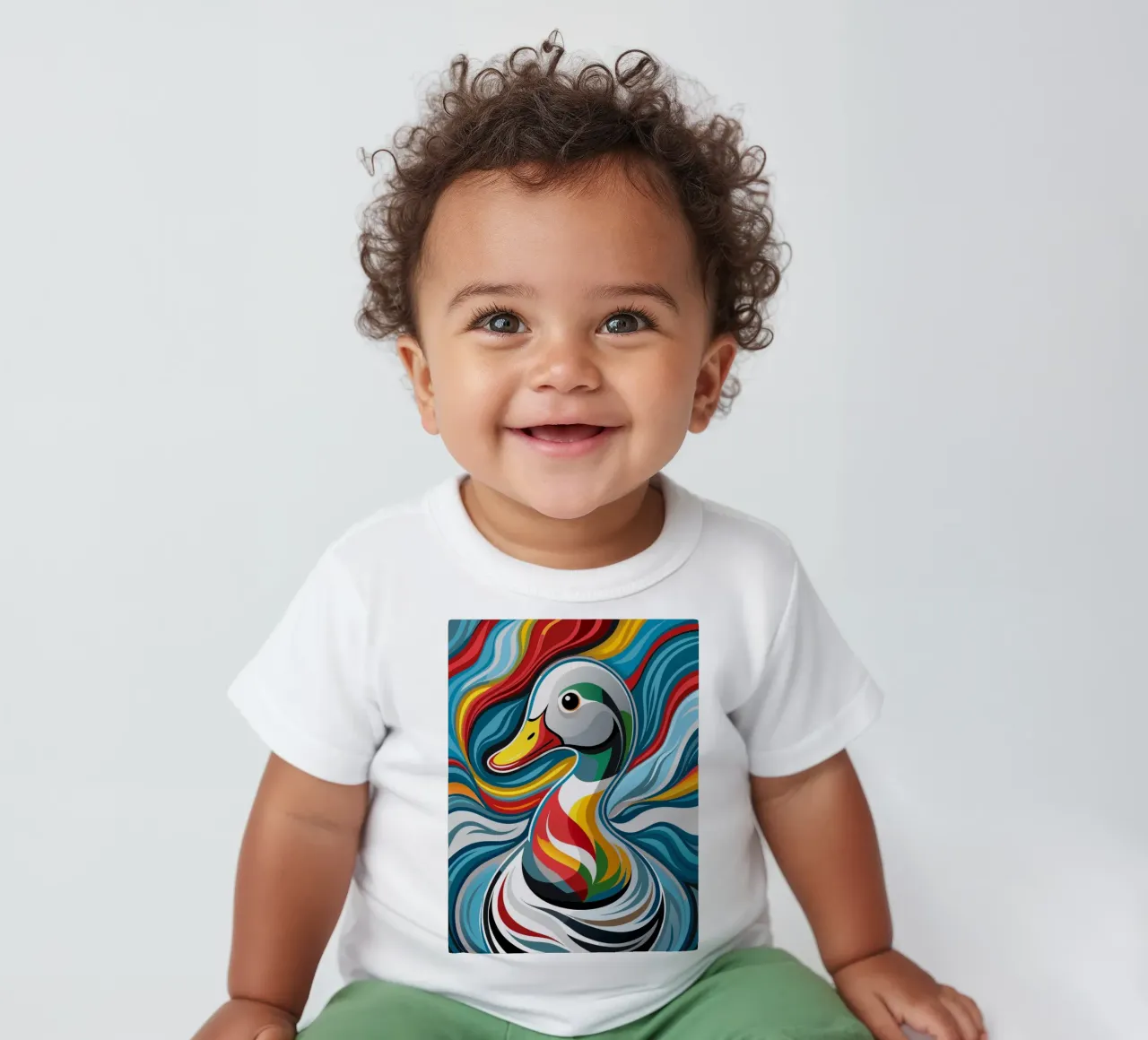 pato vector a todo color camiseta de bebé de onelife