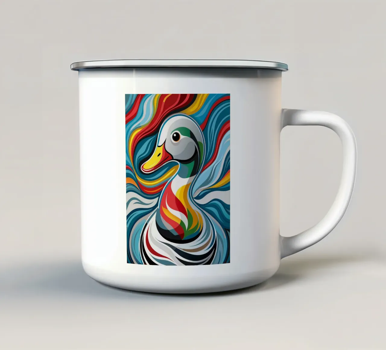 anatra vettore fullcolor tazza in smalto da onelife