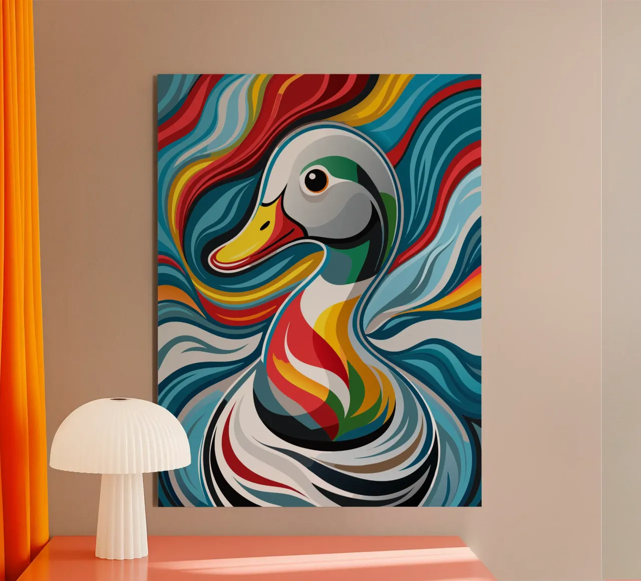 pato vector a todo color aluminio dibond de onelife