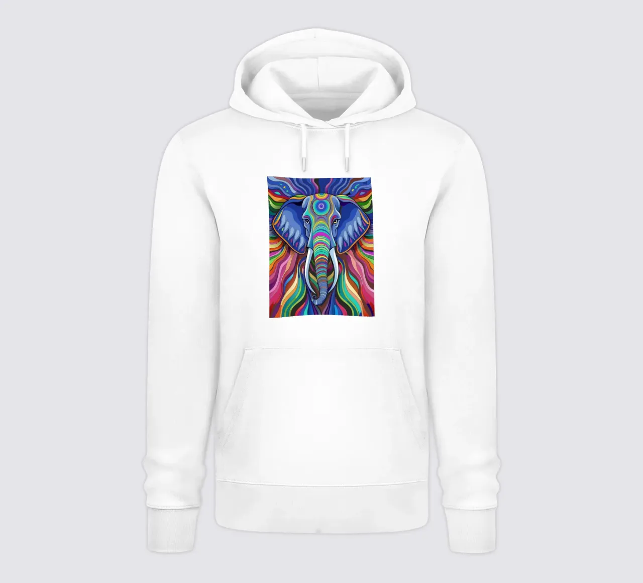elefante vector a todo color sudadera con capucha de onelife