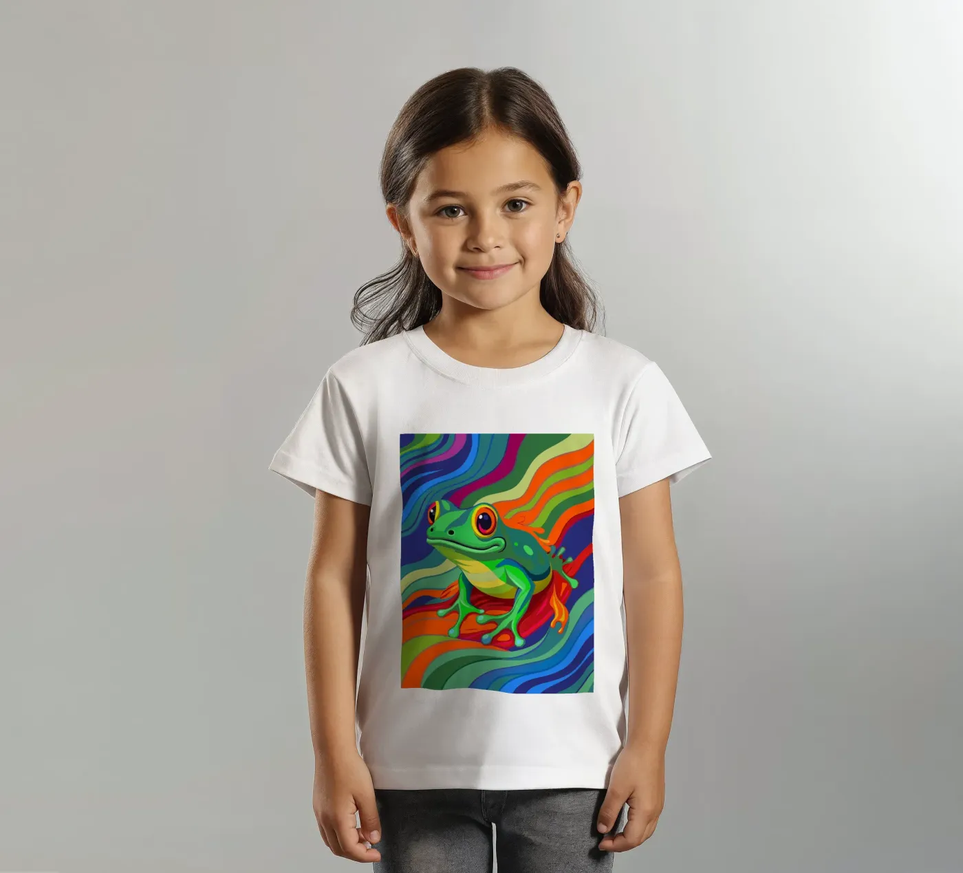 frog vector fullcolor t-shirt bambini da onelife