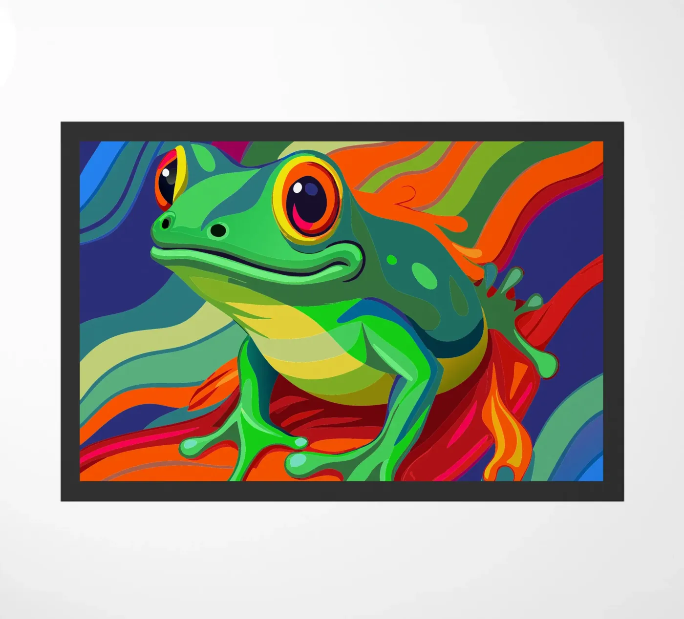 frog vector fullcolor doormat by onelife