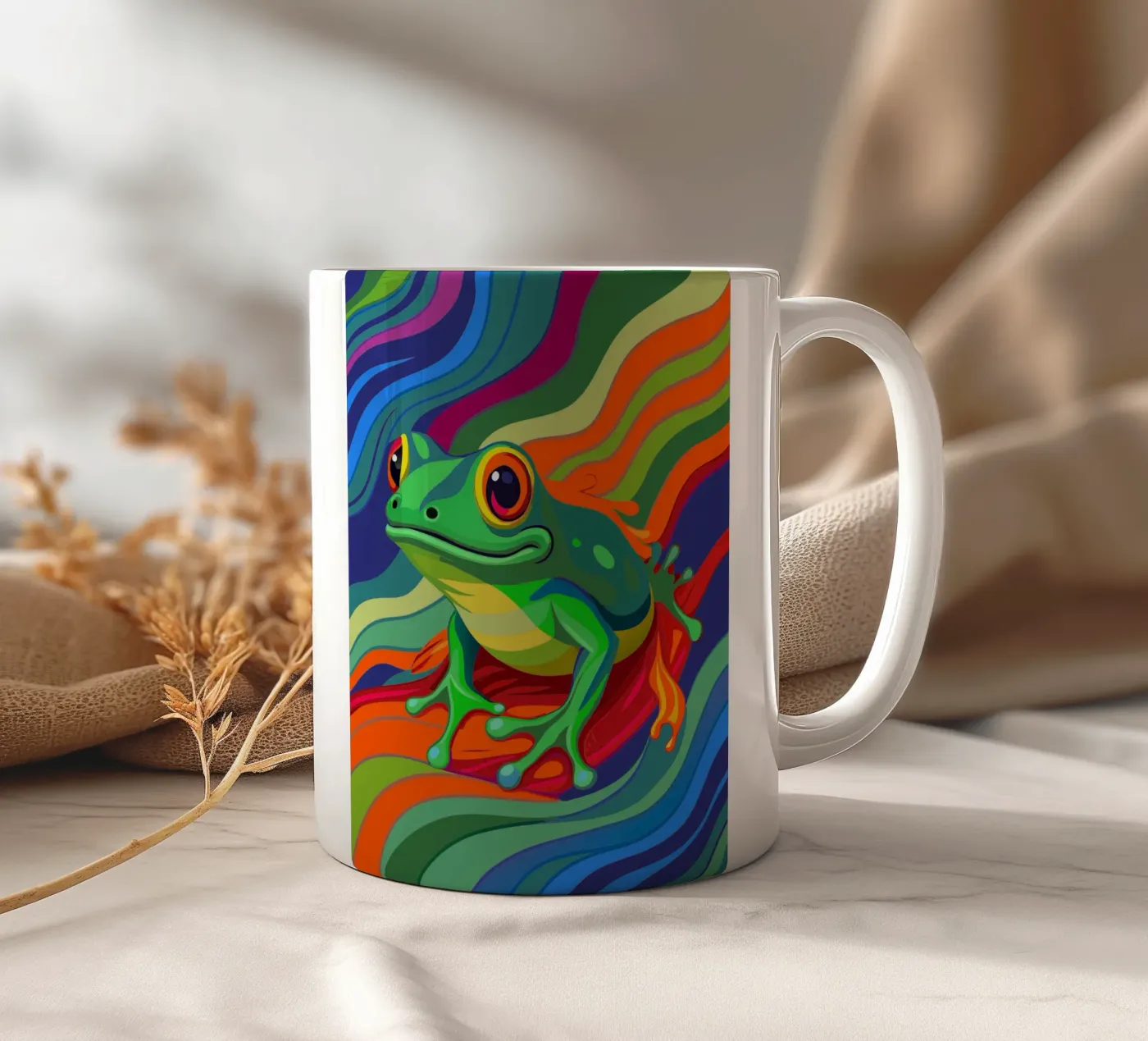 frog vector fullcolor ceramic mug by onelife