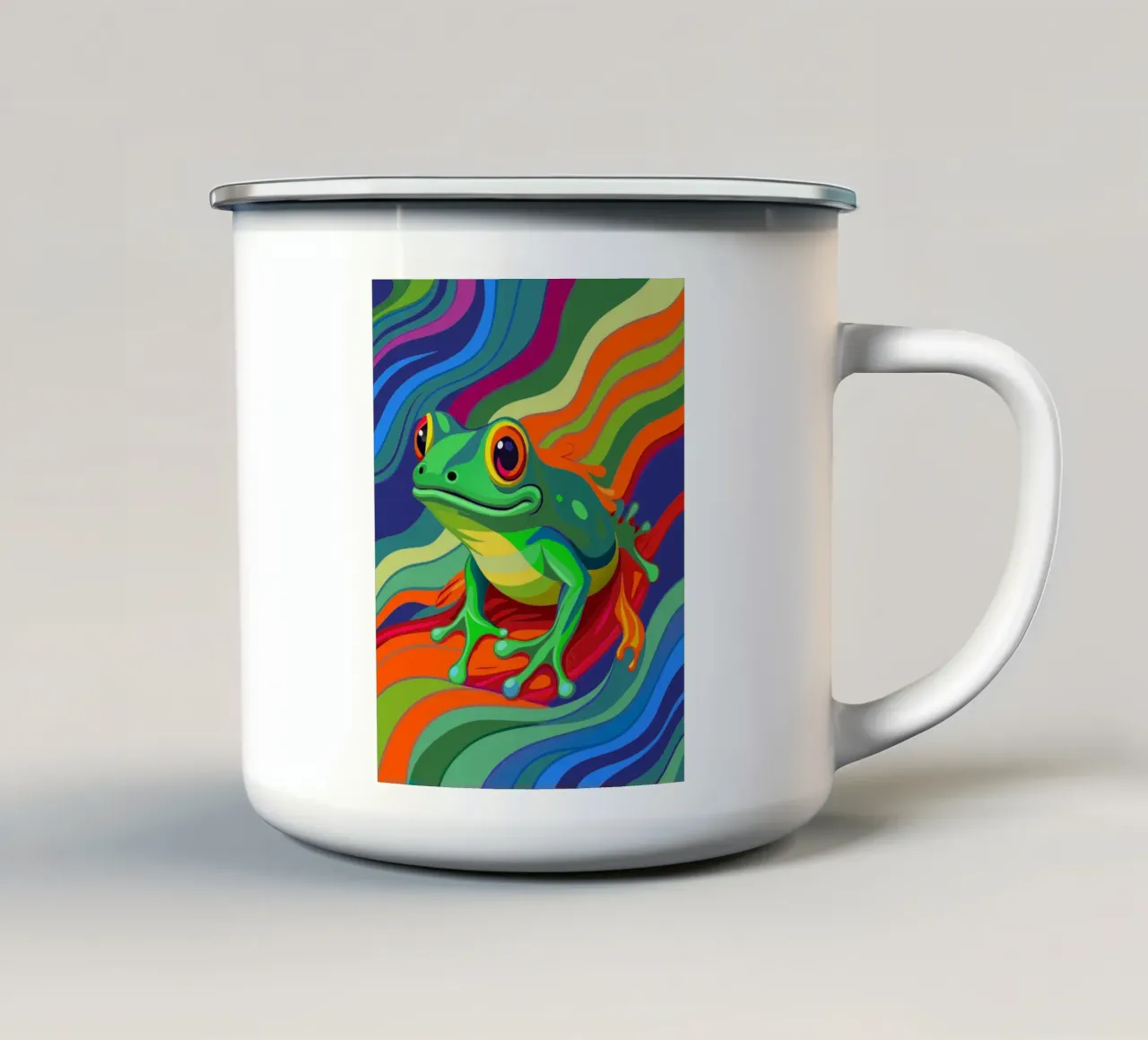 rana vettore fullcolor tazza in smalto da onelife