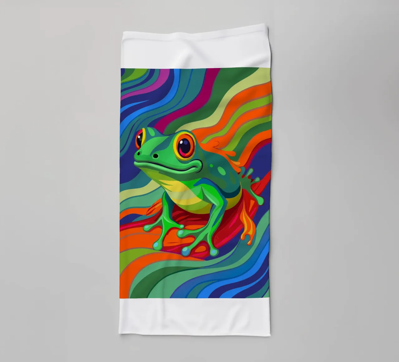 frog vector fullcolor towel by onelife
