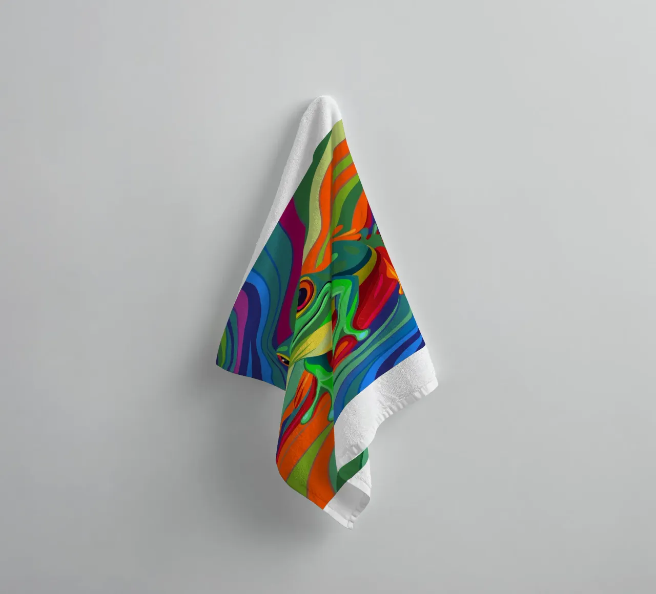 frog vector fullcolor towel by onelife