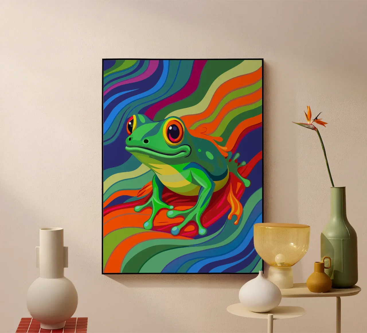 kikker vector fullcolor acryl van onelife