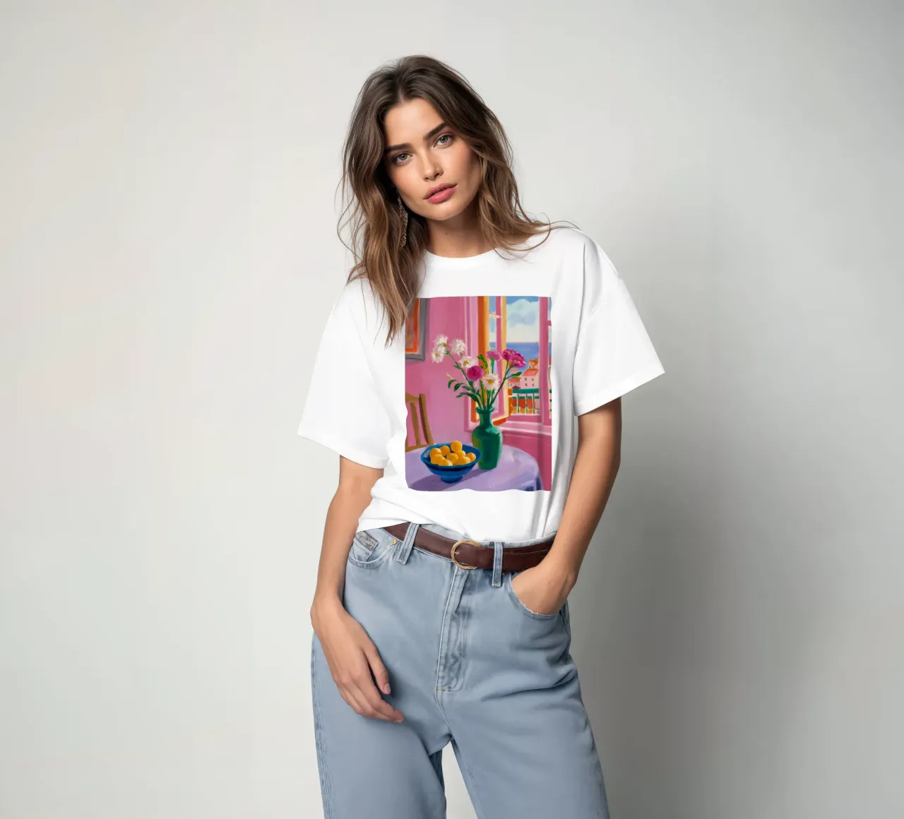 Camera Rosa Arancione Quiete t-shirt da FadeAura
