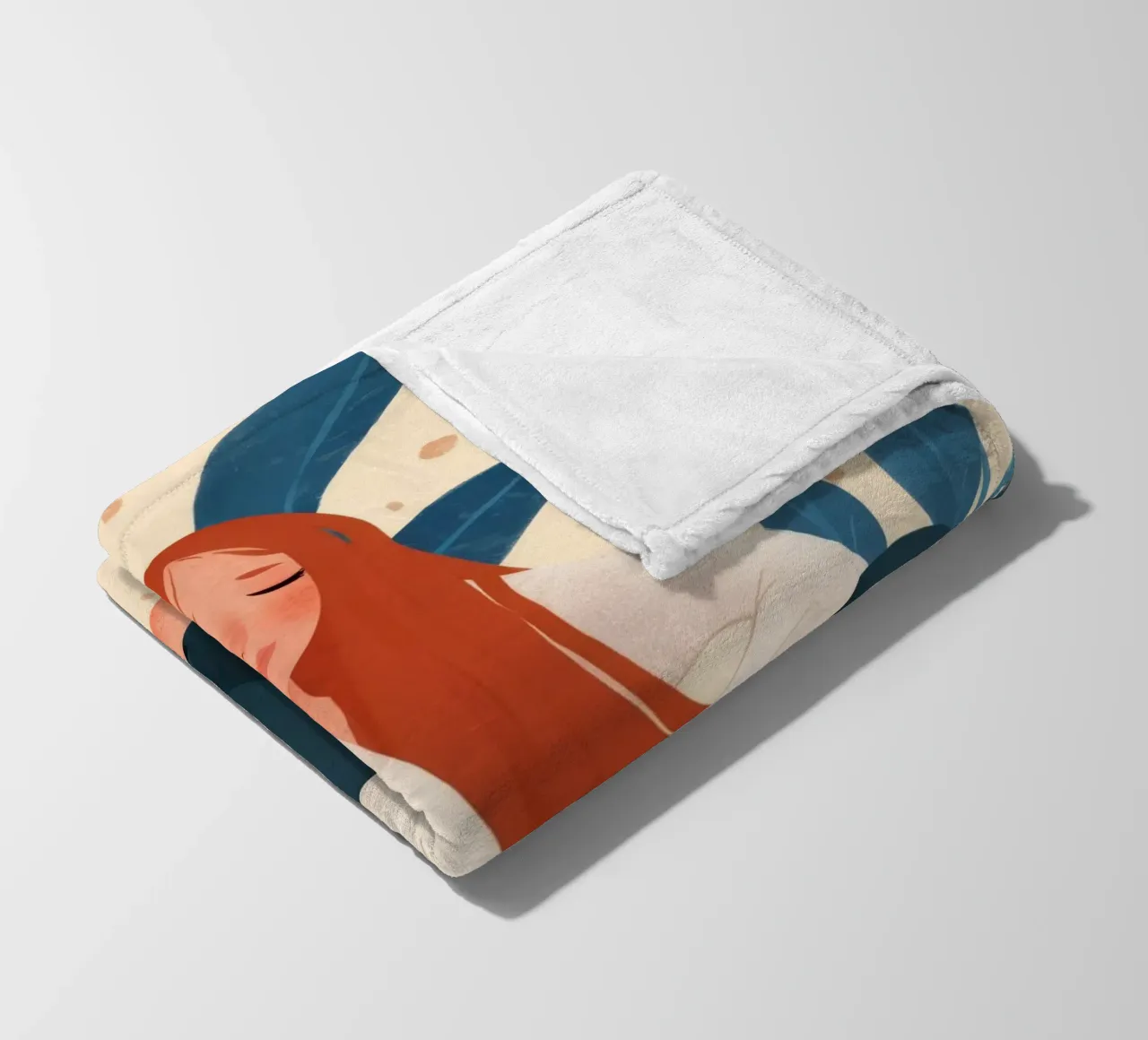 Abbraccio di foglie blu coperta in pile da Peak Delusion