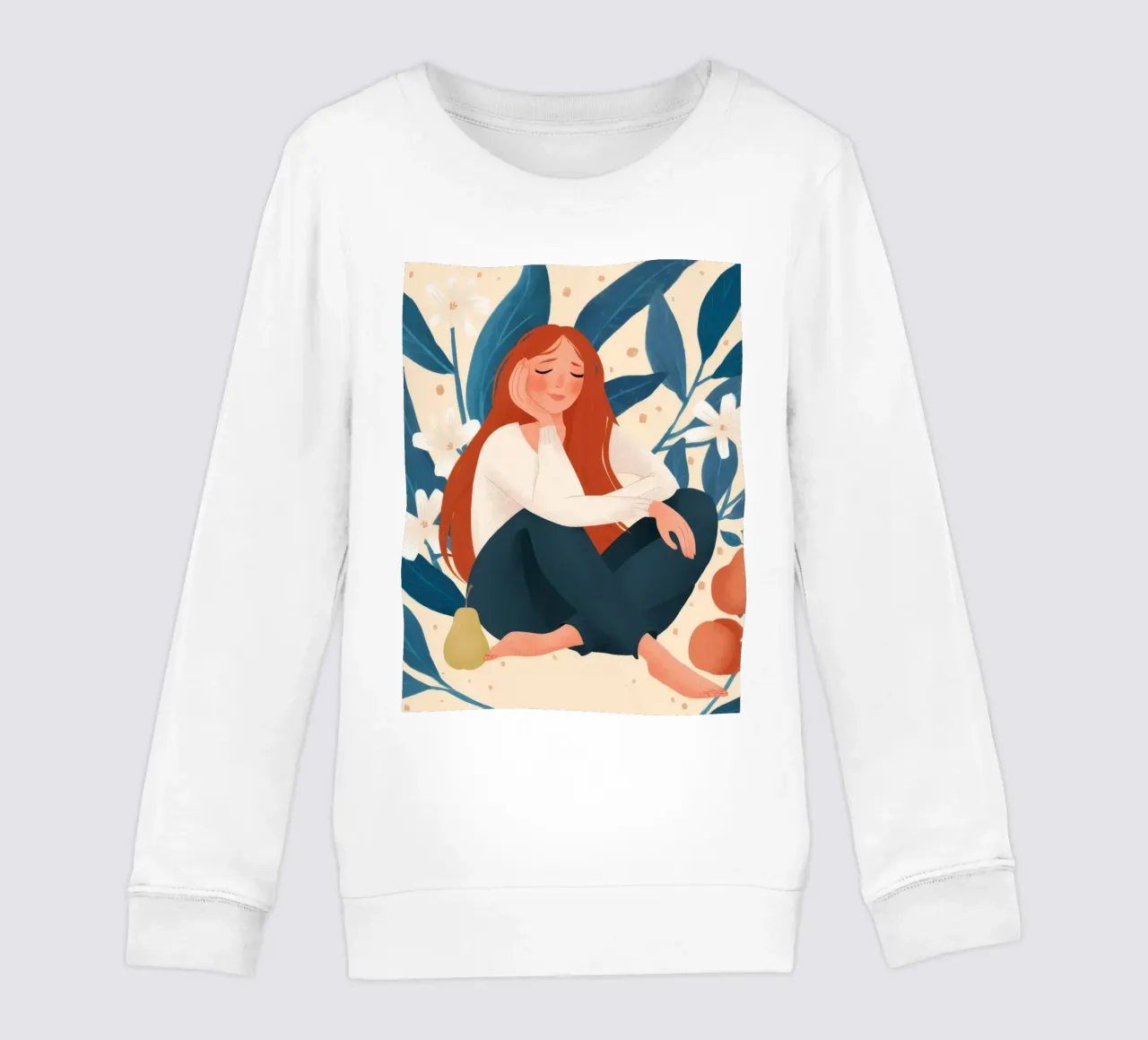 Blue Leaf Embrace Kinder Sweatshirt von Peak Delusion