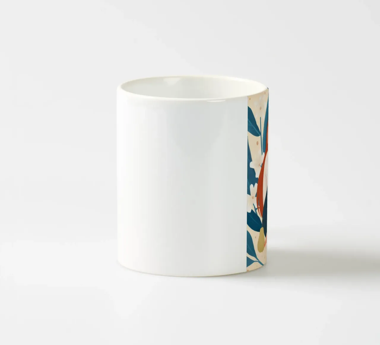 Abbraccio di foglie blu tazza in ceramica da Peak Delusion