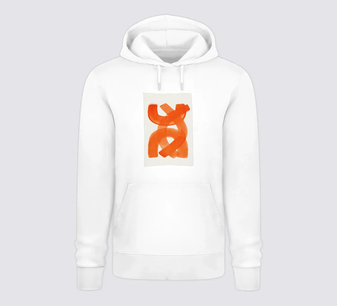 Orange Brush Stroke felpa con cappuccio da EnShape