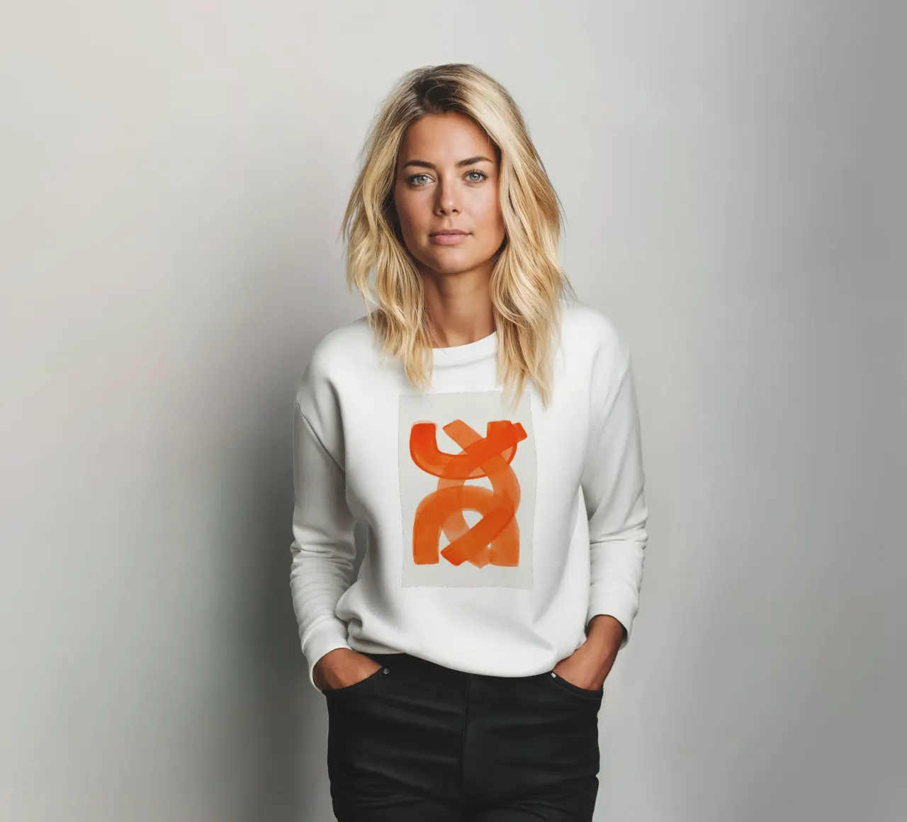 Orange Brush Stroke felpa da EnShape