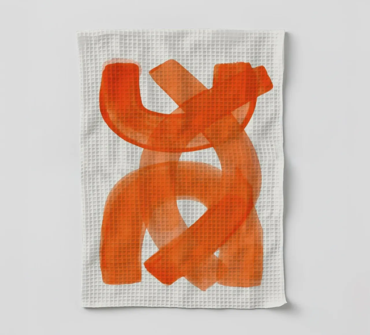 Orange Brush Stroke tea towel by EnShape