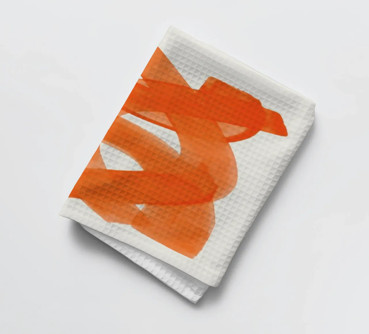 Orange Brush Stroke tea towel by EnShape