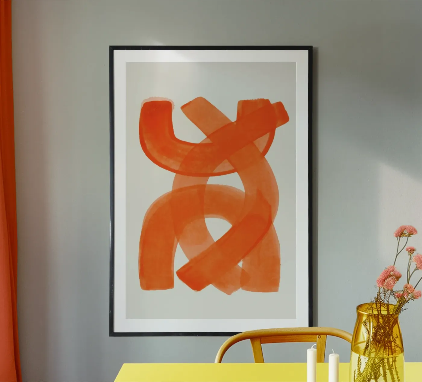 Orange Brush Stroke poster da EnShape