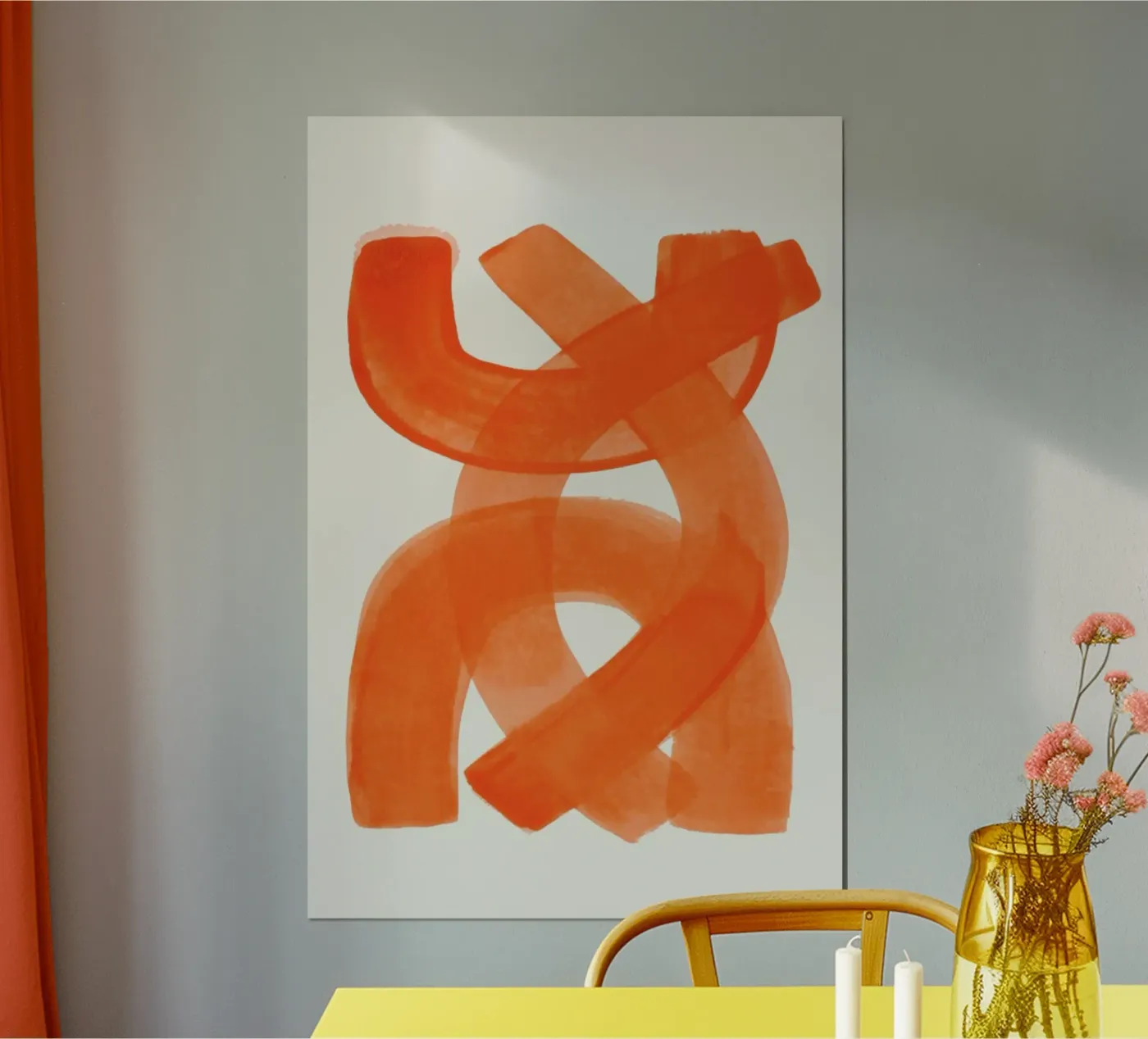 Orange Brush Stroke poster da EnShape