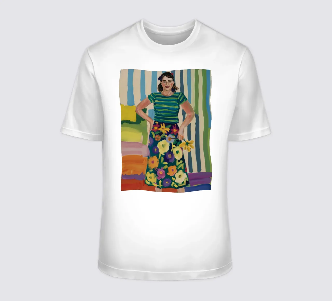 Gonna floreale Confidence t-shirt da Muse Artworks