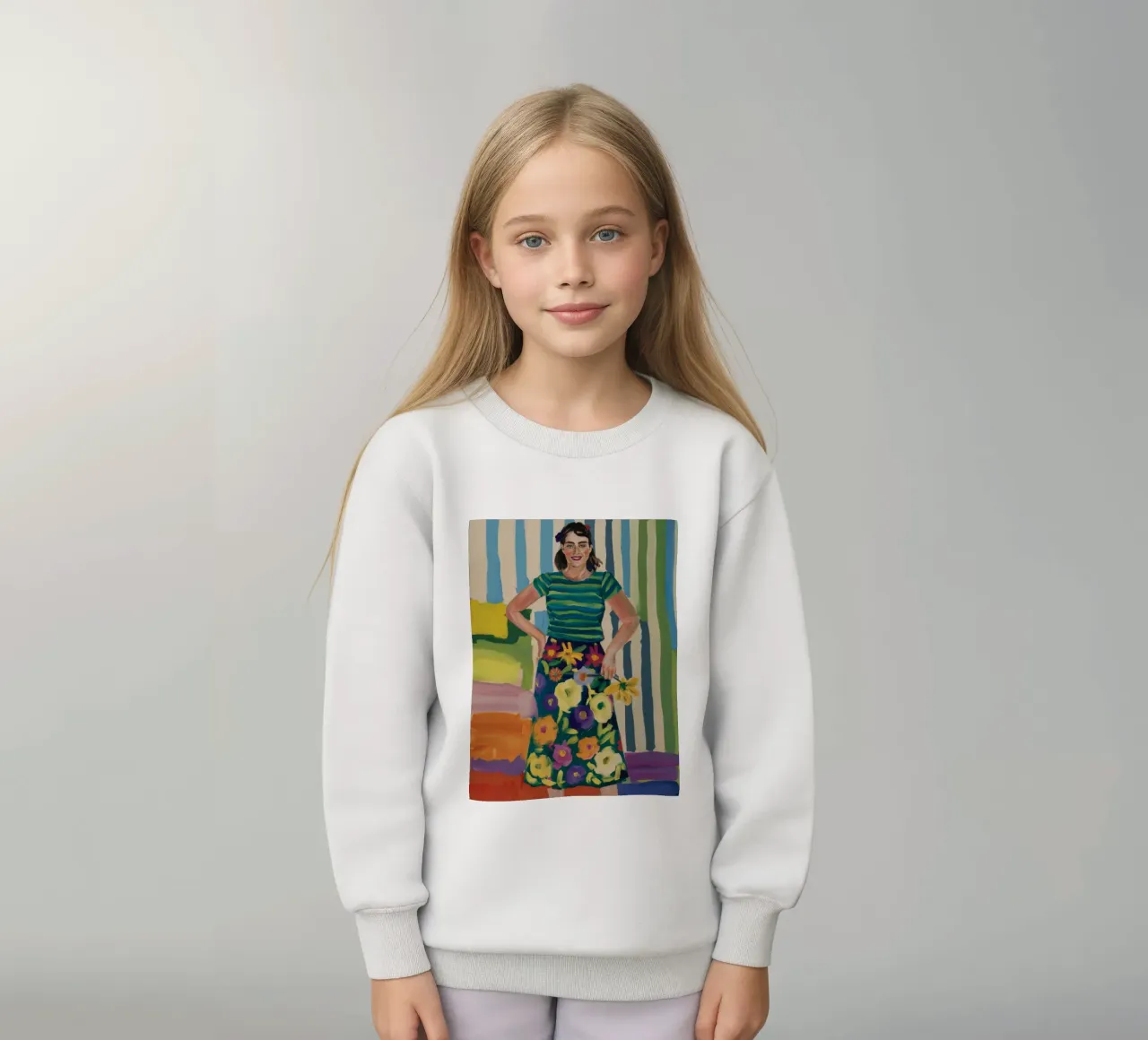 Gonna floreale Confidence felpa bambino da Muse Artworks