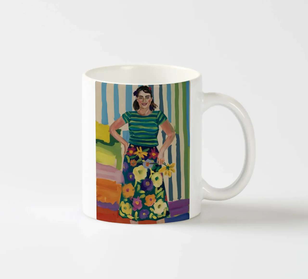 Gonna floreale Confidence tazza in ceramica da Muse Artworks