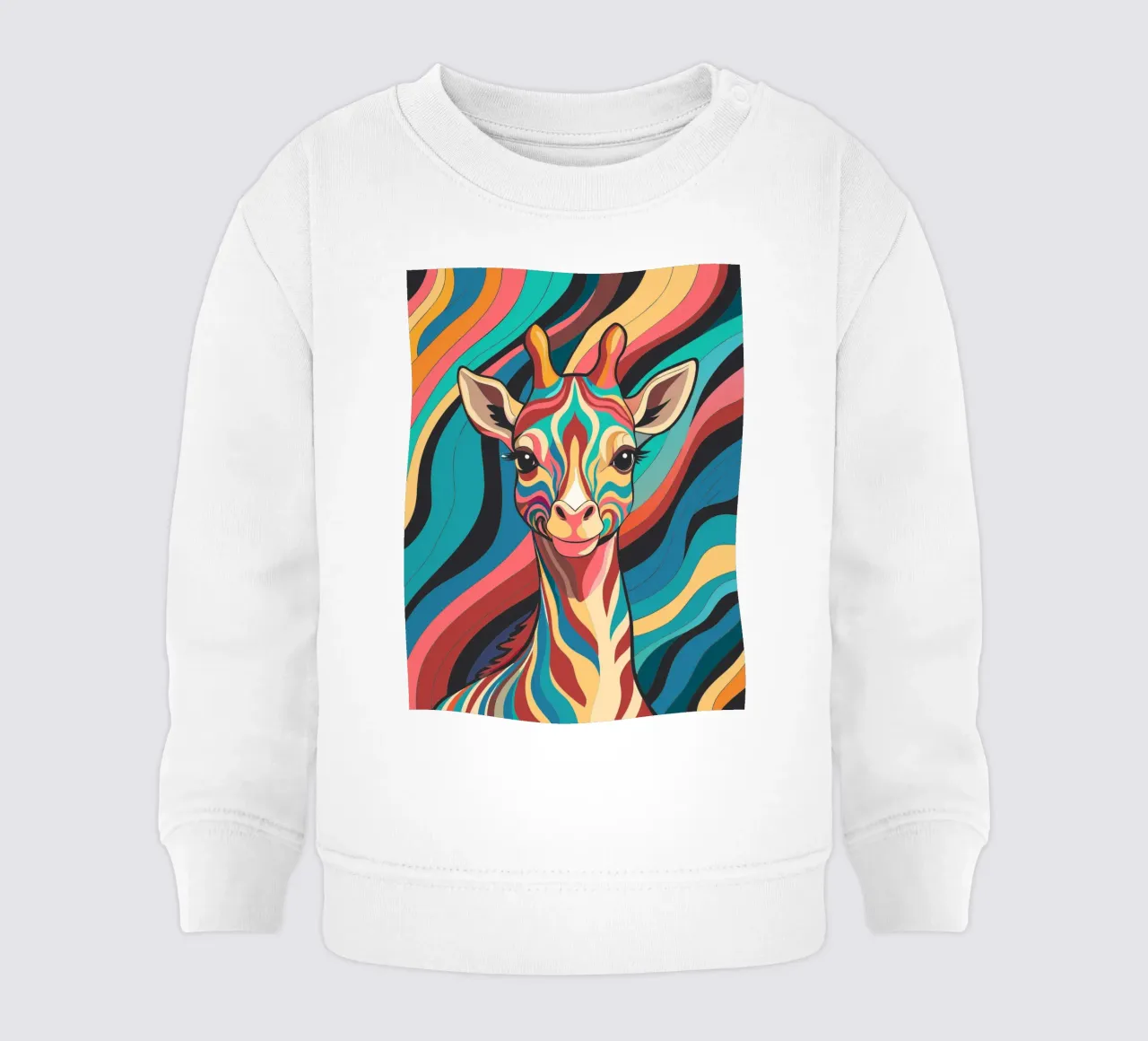 jirafa vector fullcolor sudadera de bebé de onelife