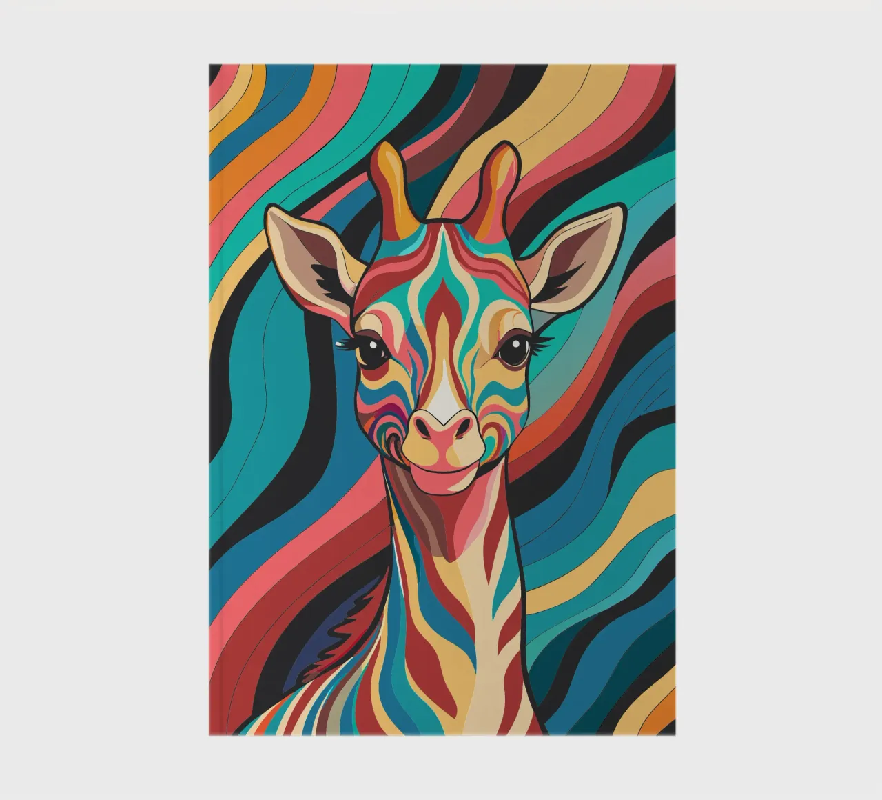 giraffe vector fullcolor notebook by onelife