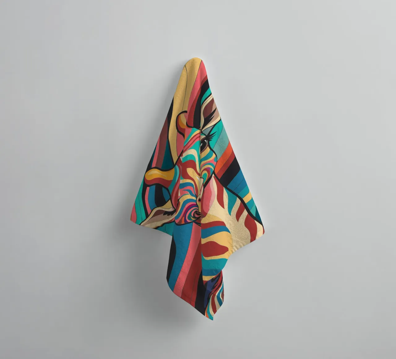 giraffe vector fullcolor towel by onelife