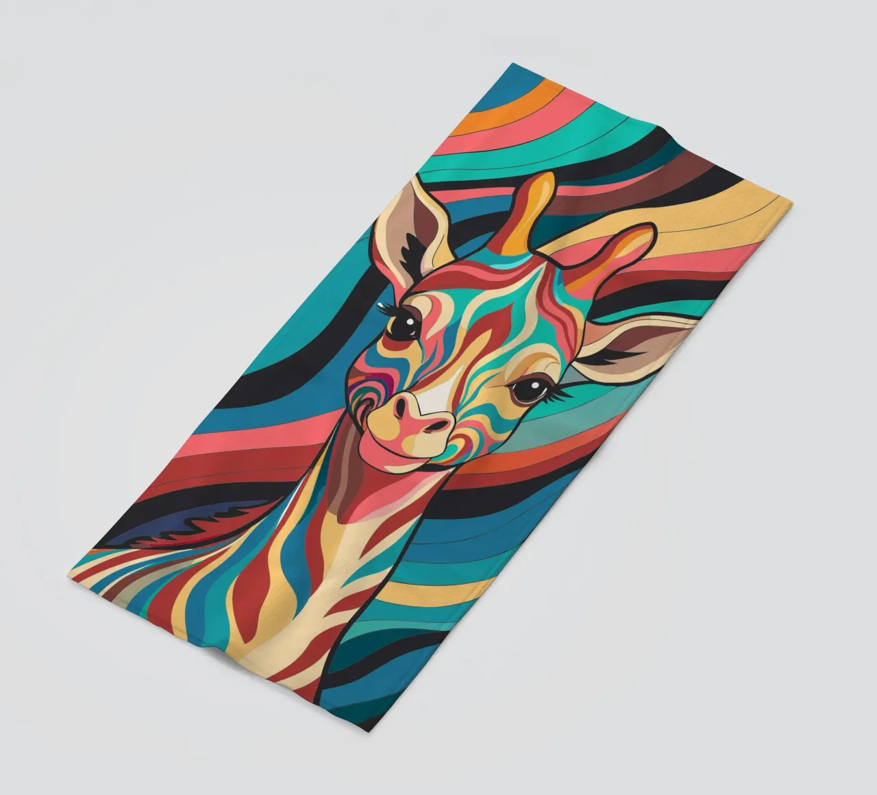 girafe vectoriel fullcolor serviette de plage de onelife