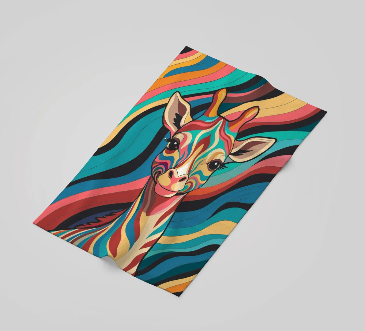 girafe vectoriel fullcolor serviette de plage de onelife