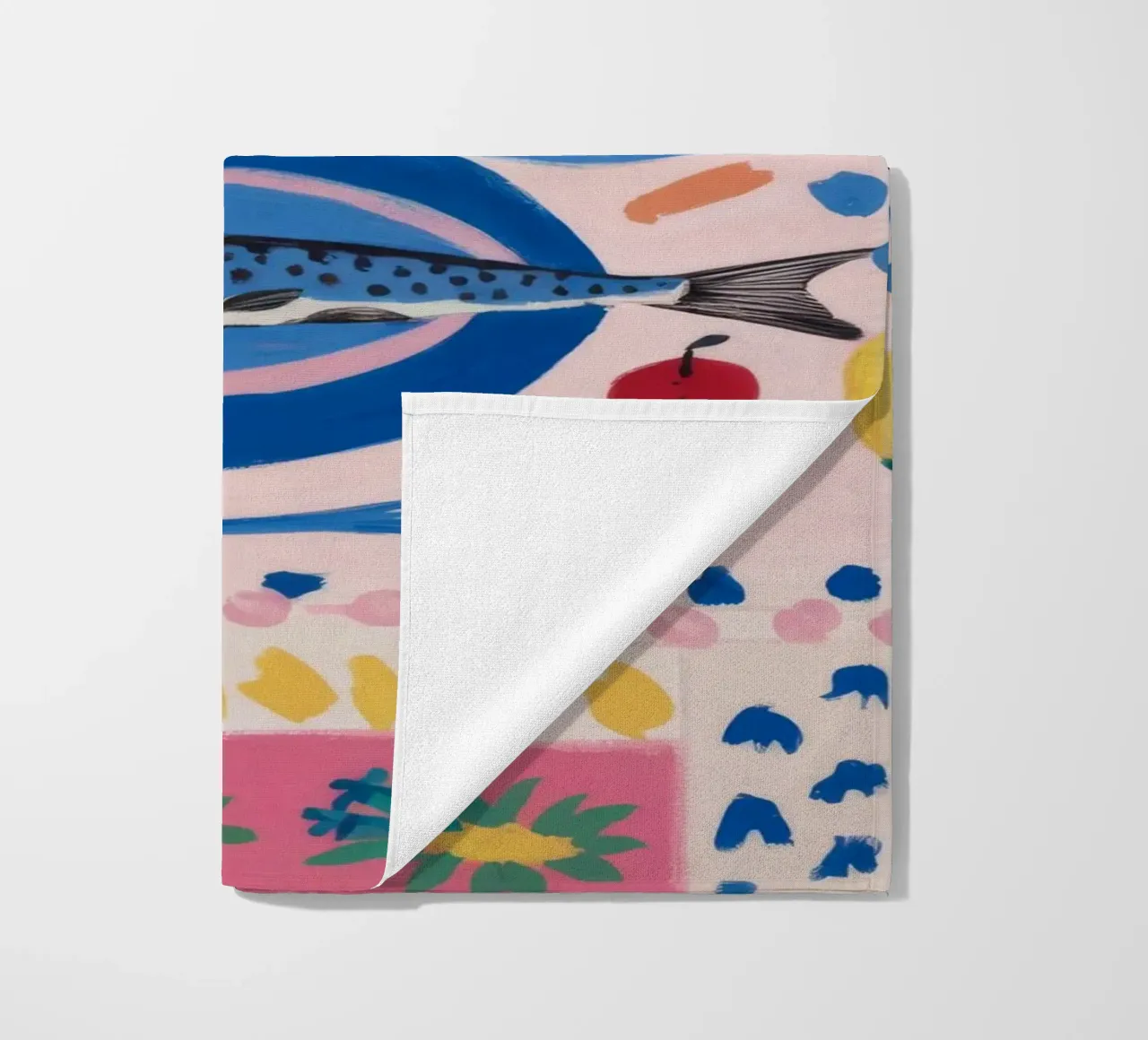 Fish Platter Stillness beach towel by Stone Decade