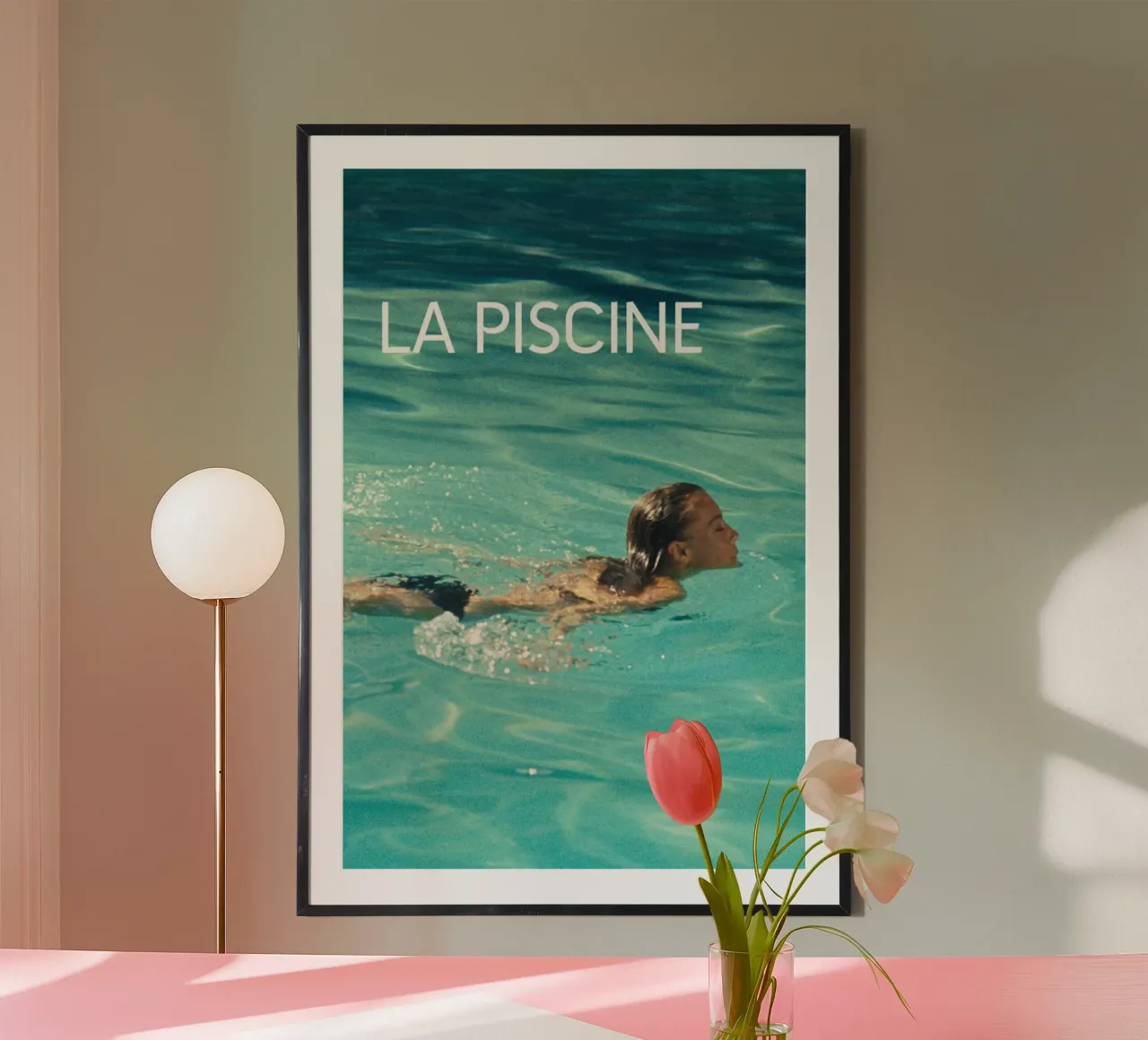 Nuotatore La Piscine poster con telaio in plastica da Queenshop