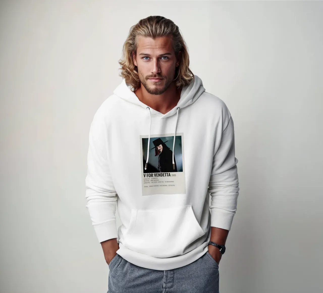 V FOR VENDETTA 2005 felpa con cappuccio da MVFminimalist