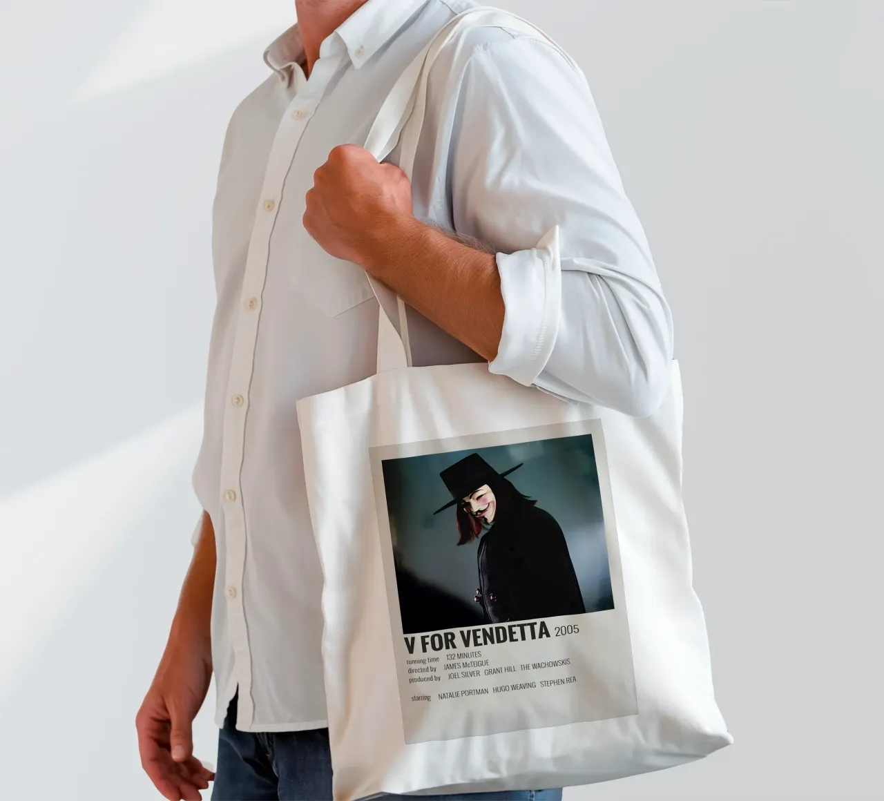 V FOR VENDETTA 2005 borsa in juta da MVFminimalist