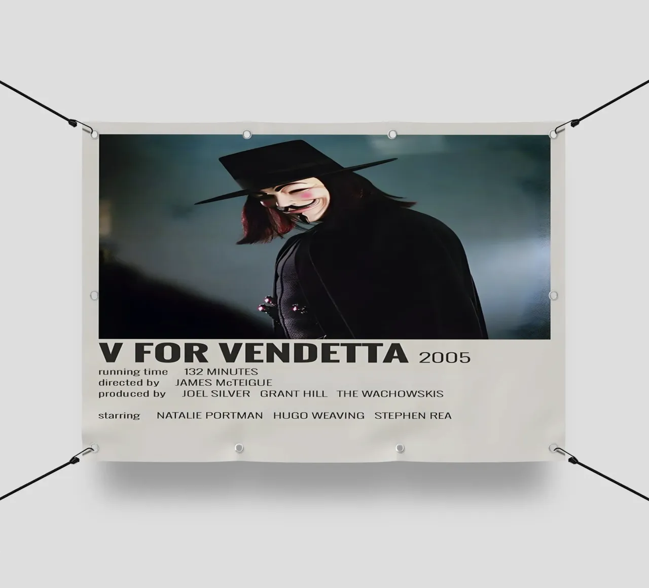 V FOR VENDETTA 2005 telo in pvc da MVFminimalist