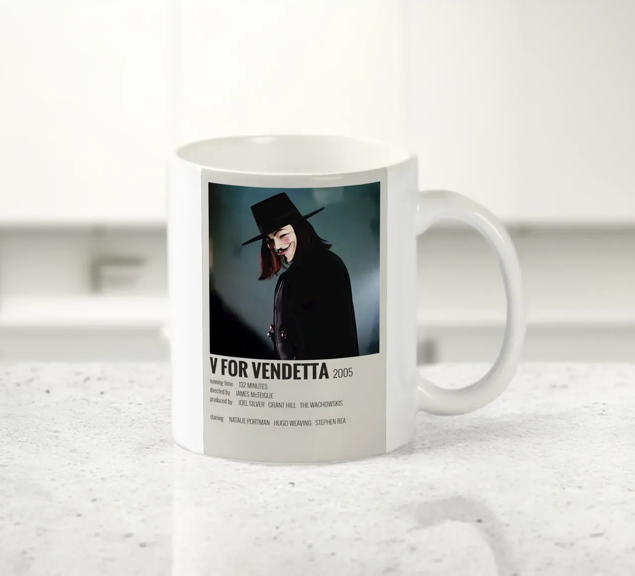 V FOR VENDETTA 2005 tazza in ceramica da MVFminimalist