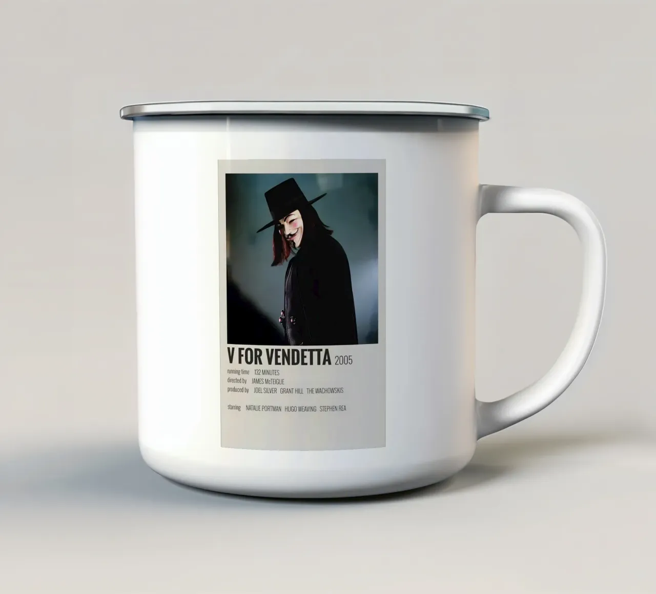 V FOR VENDETTA 2005 tazza in smalto da MVFminimalist