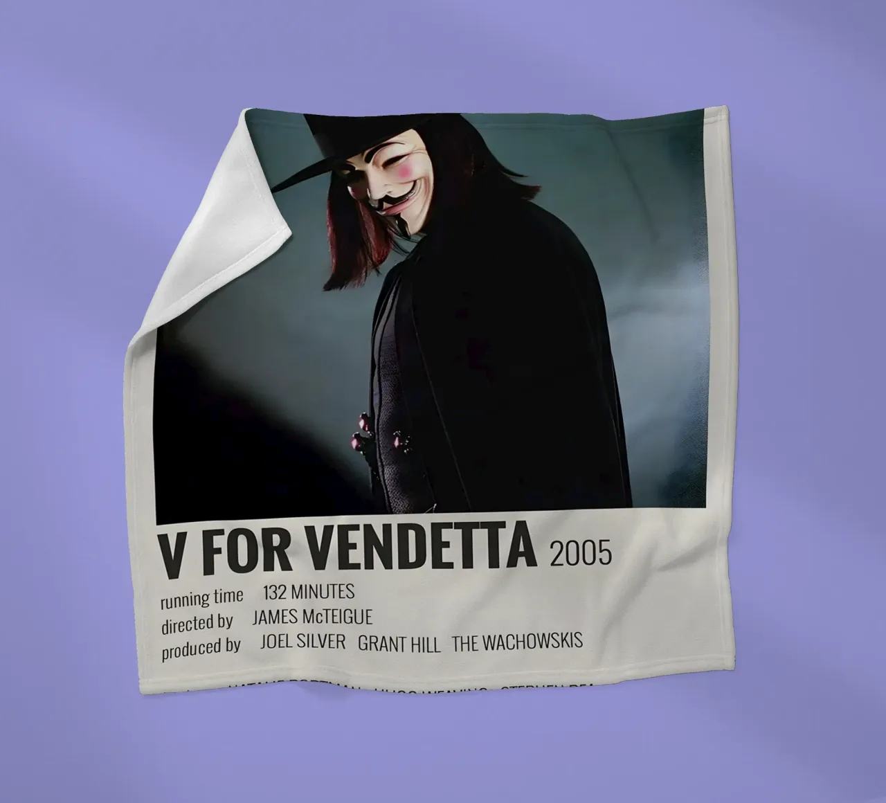 V FOR VENDETTA 2005 coperta in pile da MVFminimalist